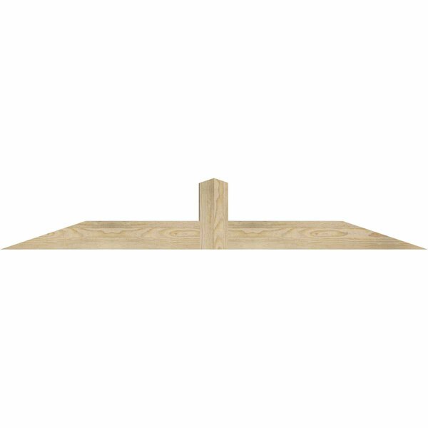 Ekena Millwork Portland Rough Sawn Timber Gable Bracket, Douglas Fir, 60"W x 10"H x 4"D x 4"F, 4/12 Pitch GBW060X10X0404POR00RDF - main